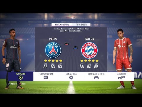 FIFA 18 | PSG vs Bayern Munich | Full Match Gameplay (PS4/XBOX ONE) HD 1080p