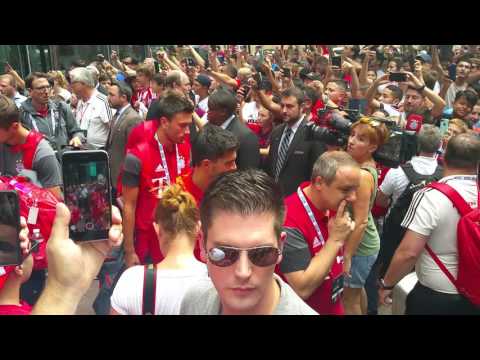 @fcbayern players leaving hotel to Charlotte stadium.