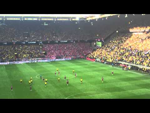 Atmosphere after goal Aubameyang! | Borussia Dortmund 2-0 FC Bayern Munich | Supercup 2014