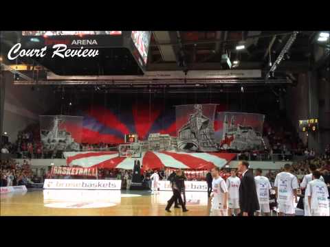 Brose Baskets: Intro zum Spiel gegen den FC Bayern Basketball inkl. Nordtribünen-Choreo