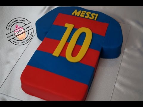 FC Barcelona Messi Trikot – Torte I Trikottorte I  Fussballtrikot I Fondant Cake I Motivtorte