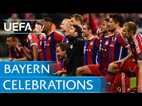 Thomas Müller leads the Bayern celebrations