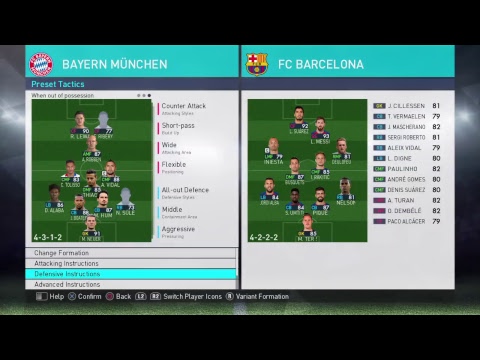 PES 2018 – Bayern Munich – Best Formation & Tactics