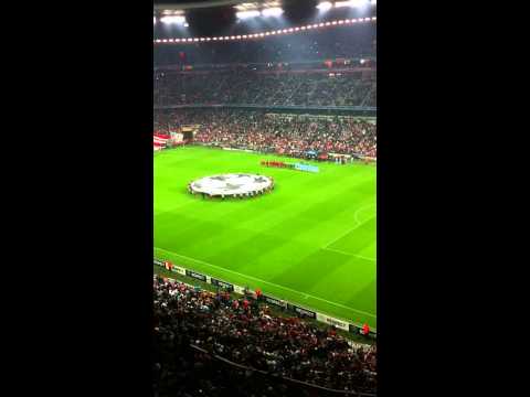 FC Bayern vs Manchester City 27.9.11 Einlaufen CL-Hymne