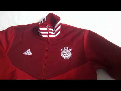 Gogoalshop.co 18-19 Bayern Munchen Red High Neck Collar Track Jacket Unboxing Review